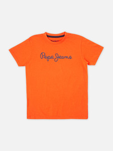 Pepe Jeans Boys Printed Cotton Blend Regular T Shirt