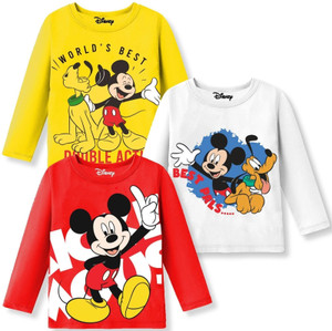 डिज़्नी बाय मिस एंड चीफ लड़के कार्टून Cotton Blend Regular टी शर्ट