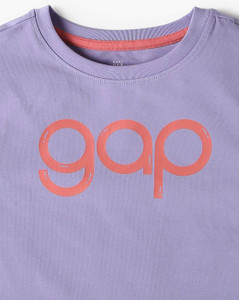 GAP Girls Graphic Print Cotton Blend Regular T Shirt