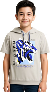 CAVIO Boys Printed Cotton Blend Regular T Shirt