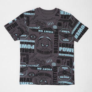 Pantaloons Junior Boys Black Printed Cotton T-Shirt - Image 5