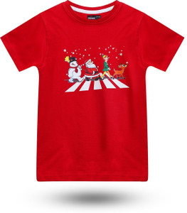 Dechado Boys Printed Pure Cotton Regular T Shirt