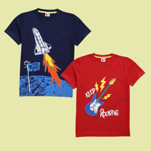 Mars Infiniti Boys Printed Pure Cotton Regular T Shirt
