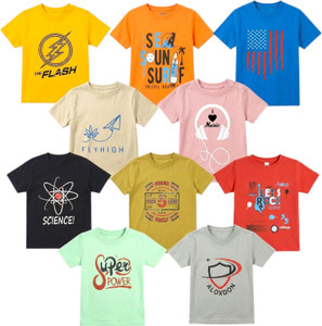 ALUXDON Baby Boys Printed Pure Cotton Regular T Shirt