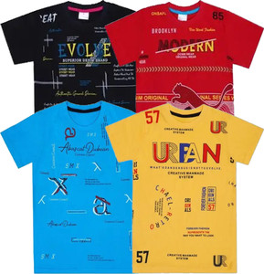 Fashionate World Boys Printed Pure Cotton Regular T Shirt