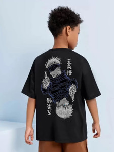 BQF Boys Printed Cotton Blend Oversized T Shirt