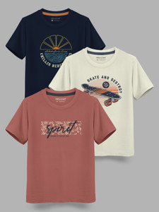 Hellcat Boys Printed Cotton Blend Regular T Shirt