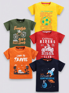 carrydreams Boys Printed Pure Cotton Regular T Shirt