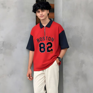 Show In Style Boys Printed Cotton Blend Oversized T Shirt