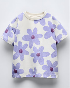 Googogaaga Baby Girls Floral Print Pure Cotton Regular T Shirt