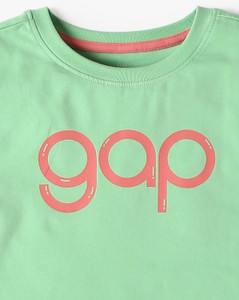 GAP Girls Graphic Print Cotton Blend Regular T Shirt