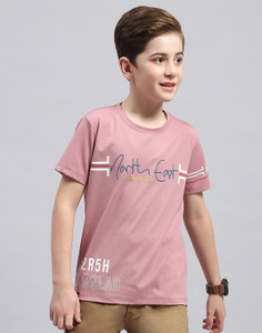 MONTE CARLO Boys Printed Cotton Blend Regular T Shirt