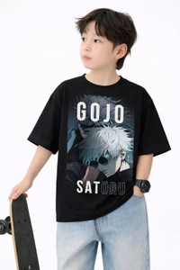ACEBERE Boys & Girls Typography Pure Cotton Regular T Shirt