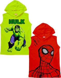 MARVEL BY MISS & CHIEF Boys Printed Cotton Blend Regular T Shirt