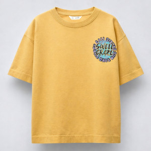 PROVOGUE Boys Printed Cotton Blend Oversized T Shirt