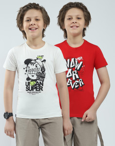 MONTE CARLO Boys Printed Pure Cotton Regular T Shirt