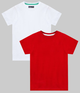Dechado Boys Solid Pure Cotton Regular T Shirt