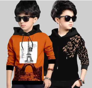 ATLANS Boys & Girls Printed Cotton Blend Regular T Shirt