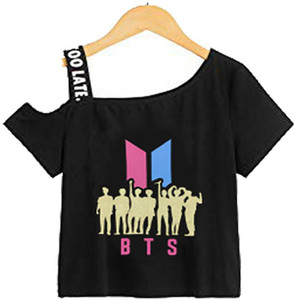 GREAT CLOTHING Girls Printed Pure Cotton Regular T Shirt