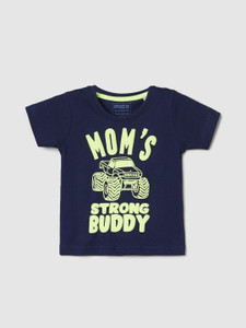 MAX Baby Boys Printed Pure Cotton Regular T Shirt