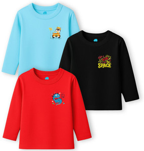 LITTLE LUSH Baby Boys Graphic Print Cotton Blend Regular T Shirt
