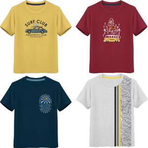 Fashionate World Boys Printed Pure Cotton Regular T Shirt