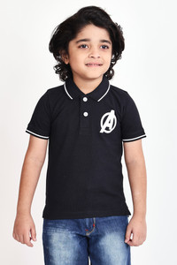 MARVEL BY MISS & CHIEF Boys Printed Pure Cotton Regular T Shirt