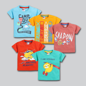 Mars Infiniti Boys & Girls Graphic Print Pure Cotton Regular T Shirt