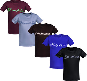 क्यूट ट्रेंड लड़के Printed Polyester Regular टी शर्ट