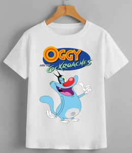 MAADHAV FASHIONS Boys & Girls Typography, Cartoon, Printed, Graphic Print Polyester Regular T Shirt