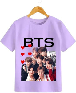 Helenter Boys & Girls Printed Polyester Regular T Shirt