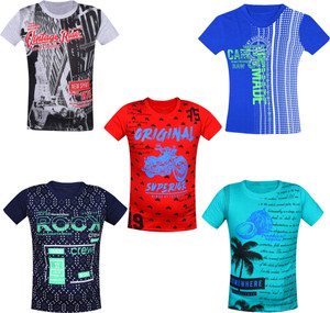 Fashionate World Boys Printed Pure Cotton Regular T Shirt