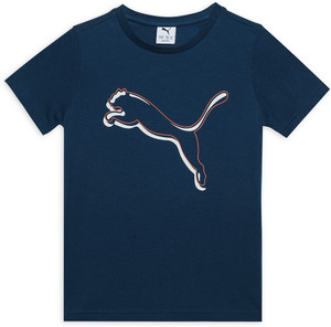 PUMA Boys Graphic Print Cotton Blend Regular T Shirt