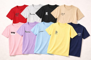 Royal Tees Boys & Girls Typography Cotton Blend Regular T Shirt