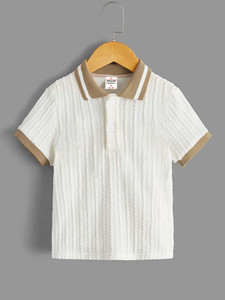 एट्टुकिट्टू बेबी बॉयज़ Self Design Cotton Blend Regular टी शर्ट