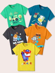 SUPERSQUAD Baby Boys & Baby Girls Graphic Print Pure Cotton Regular T Shirt