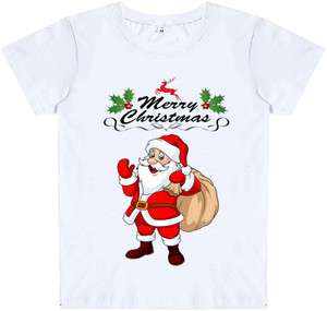 Printcomet Boys & Girls Typography, Printed Cotton Blend Regular T Shirt