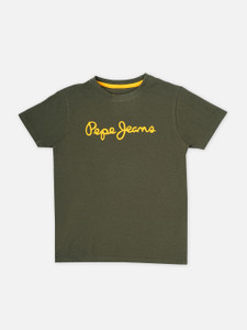 Pepe Jeans Boys Printed Cotton Blend Regular T Shirt
