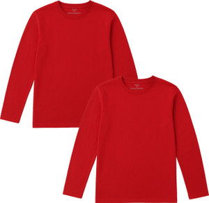 doodleberry Girls Solid Cotton Blend Regular T Shirt