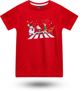 Dechado Boys Printed Pure Cotton Regular T Shirt