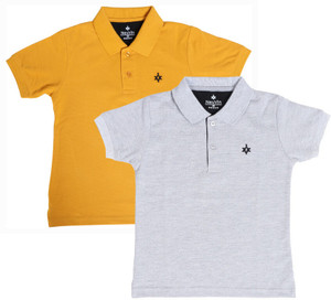 NeuVin Boys Solid Cotton Blend Regular T Shirt