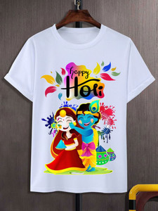 PrintPro Boys & Girls Graphic Print Cotton Blend Regular T Shirt