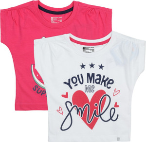 Bodycare Kids Baby Girls Printed Pure Cotton Regular T Shirt