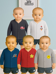 KidBee Baby Boys & Baby Girls Printed Cotton Blend Regular T Shirt