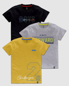 Codez Boys Printed Cotton Blend Regular T Shirt