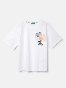 United Colors of Benetton Boys Solid Pure Cotton Regular T Shirt