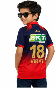 ROYAL HITTERS Boys & Girls Printed Polyester Regular T Shirt