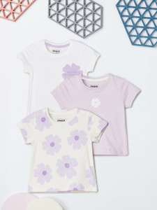 MAX Baby Girls Printed Pure Cotton Regular T Shirt