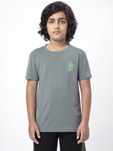 TECHNOSPORT Boys Solid Polyester Slim T Shirt