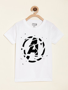 MARVEL BY MISS & CHIEF Boys Printed Pure Cotton Regular T Shirt